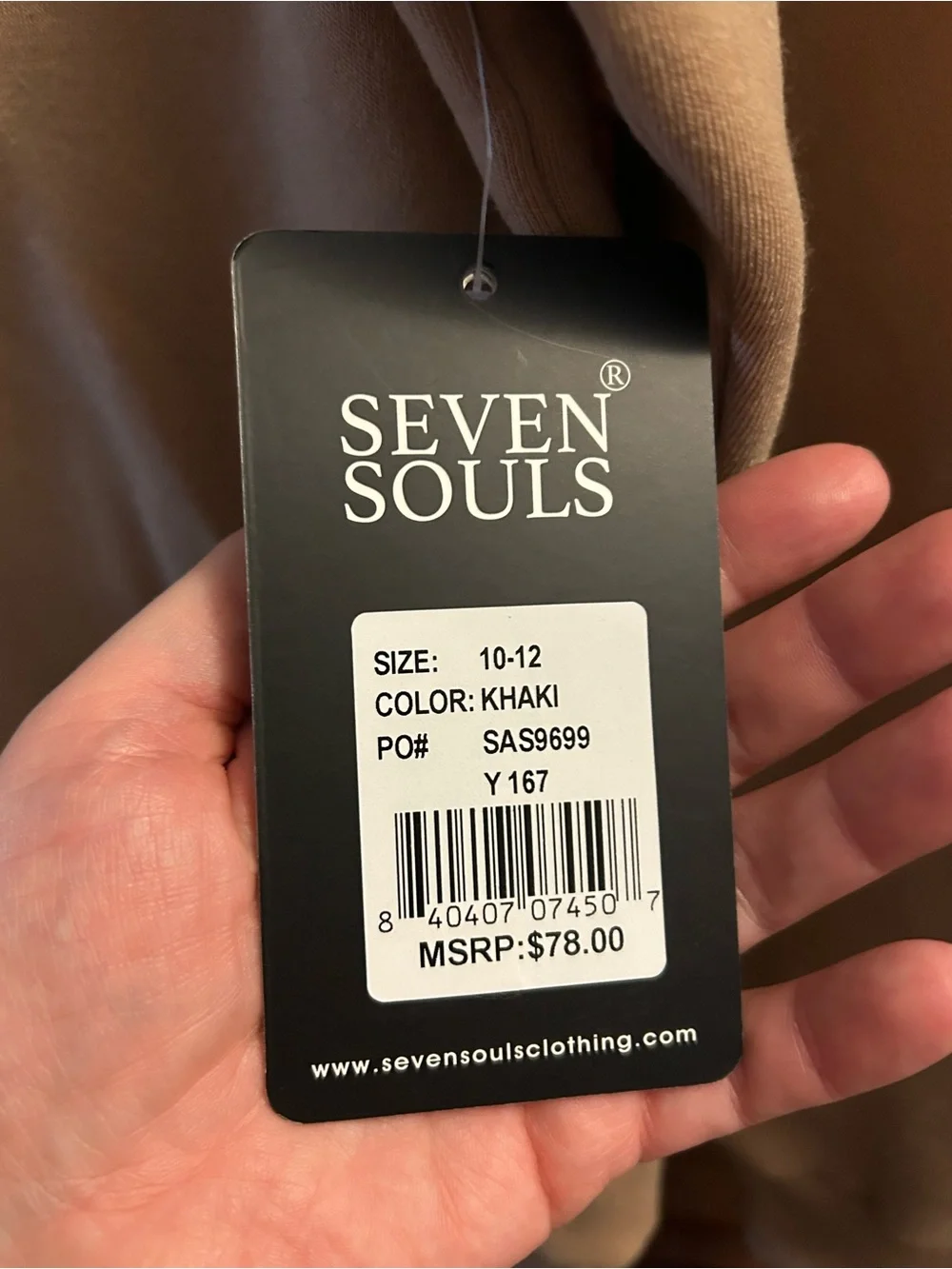 Seven Souls Los Angeles Khaki Hoodie – Size 10/12 – NWT